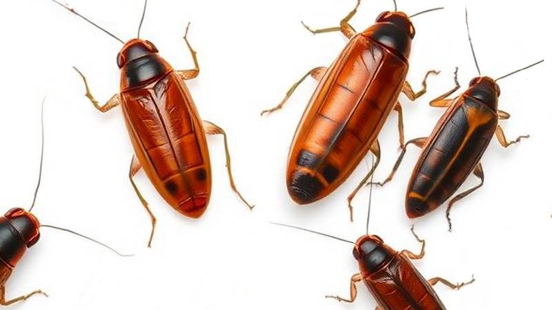 Illustration de plusieurs cafards