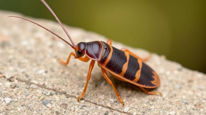Exemple d'une blatte de jardin du genre Ectobius.